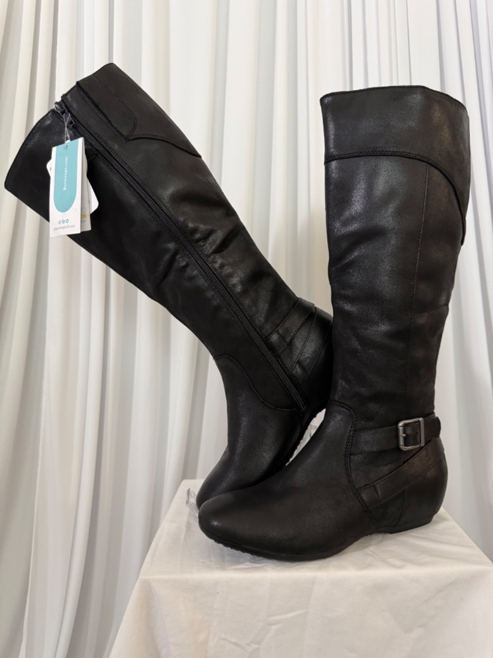Baretraps Kadence Women's Black Tall Riding Boots Rebound Comfort 7.5 M NWT - Picture 4 of 16